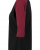 Дамска блуза Urban Classics blk/burgundy с 3/4 ръкави