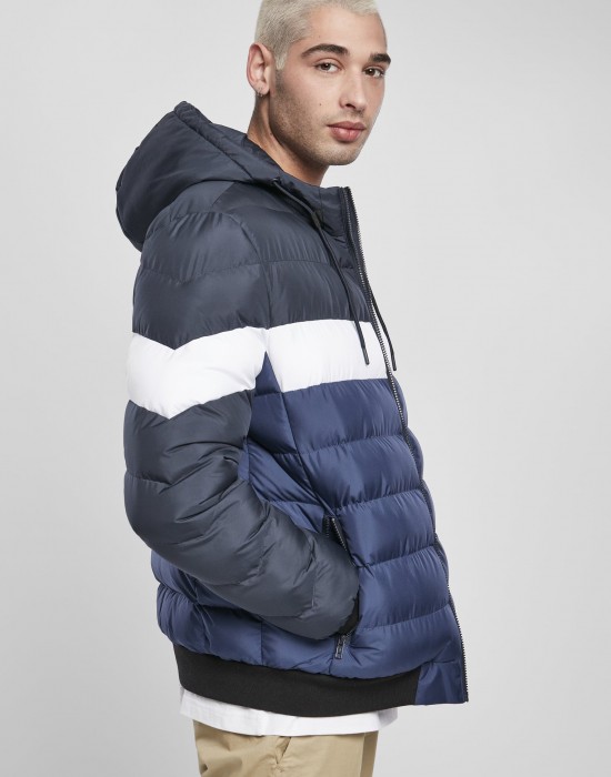 Мъжко яке в тъмносиньо от Urban Classics Colorblock Bubble 
