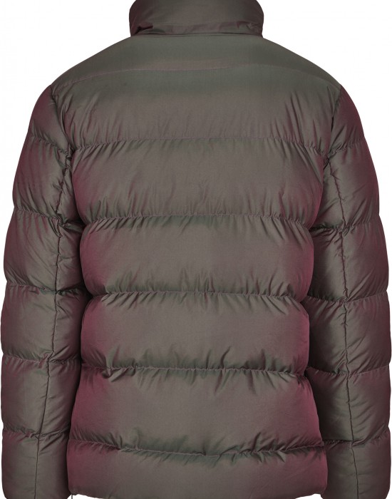 Мъжко зимно яке Urban Classics Shimmering Pull Over в сребрист цвят