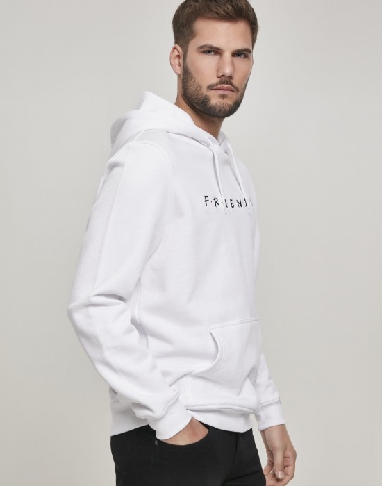 Изчистен бял суичър Friends Logo EMB
