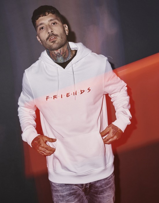 Изчистен бял суичър Friends Logo EMB