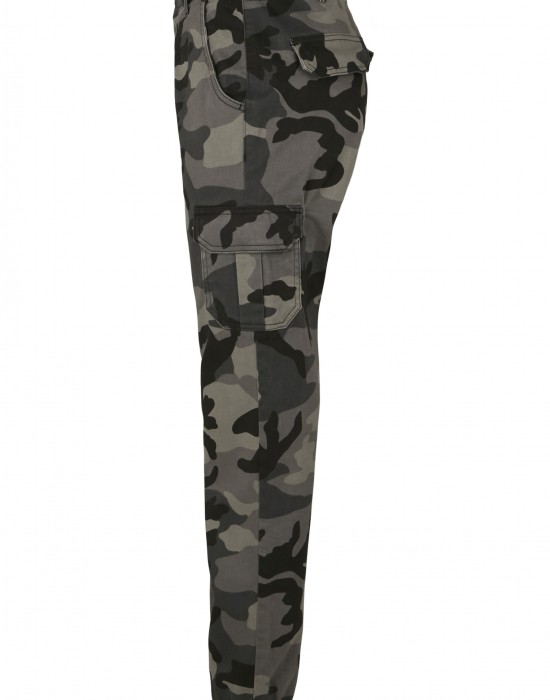 Дамски карго панталон в сив камуфлажен цвят Urban Classics Ladies High Waist Camo Cargo Pants 