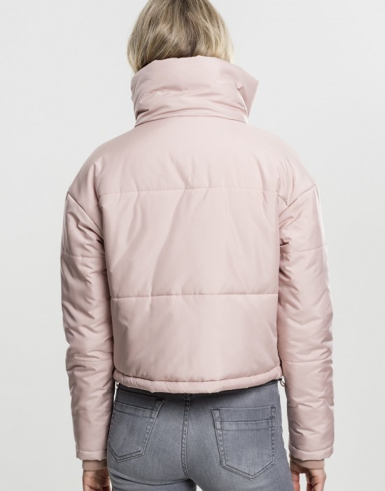 Дамско яке Urban Classics High Neck в розов цвят