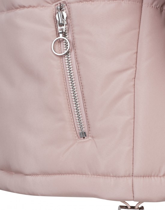 Дамско яке Urban Classics High Neck в розов цвят