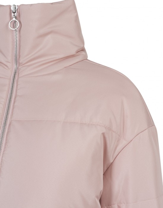 Дамско яке Urban Classics High Neck в розов цвят