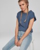 Дамска тениска в син цвят Urban Classics Ladies Extended Shoulder Tee vintageblue 
