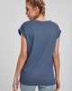 Дамска тениска в син цвят Urban Classics Ladies Extended Shoulder Tee vintageblue 