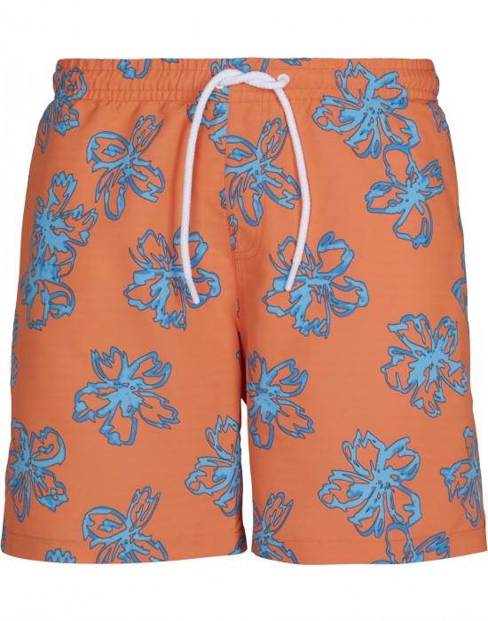 Мъжки бански в оранжево Floral
