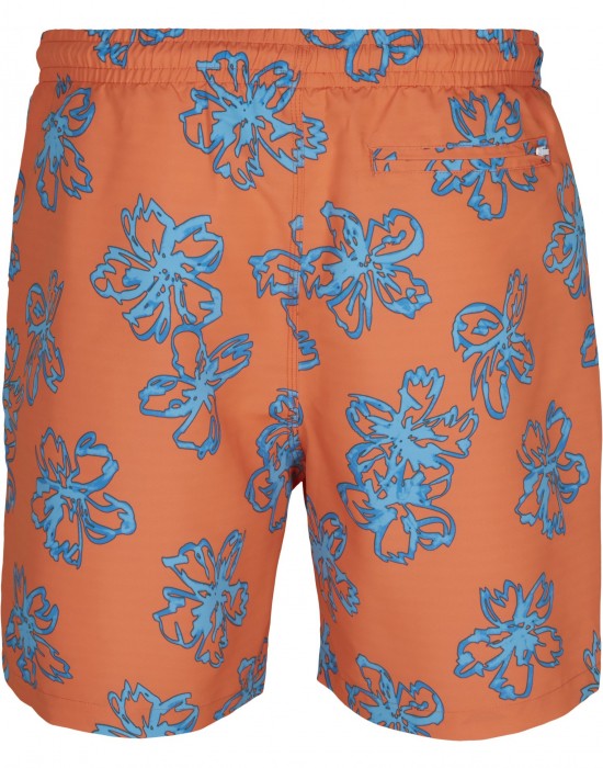 Мъжки бански в оранжево Floral