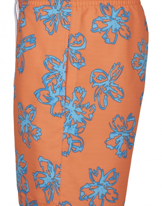Мъжки бански в оранжево Floral