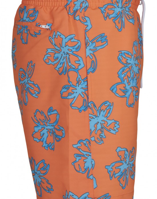 Мъжки бански в оранжево Floral