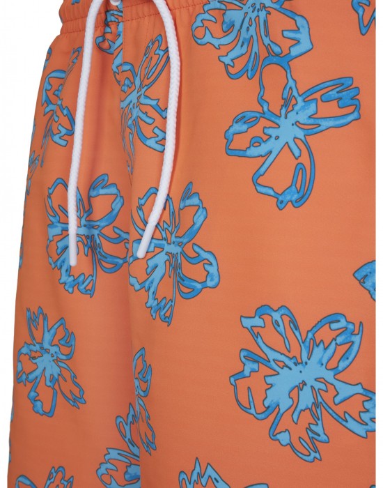 Мъжки бански в оранжево Floral