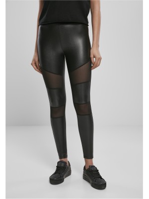 Дамски клин в черно от Urban Classics Ladies Tech Mesh Faux Leather
