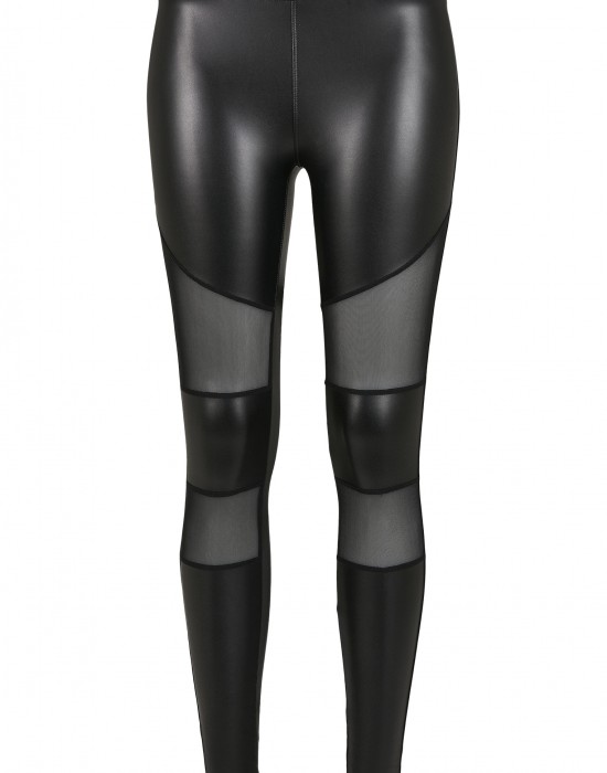 Дамски клин в черно от Urban Classics Ladies Tech Mesh Faux Leather