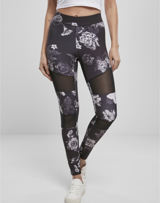 Дамски клин в черно от Urban Classics Ladies Tech Mesh AOP 