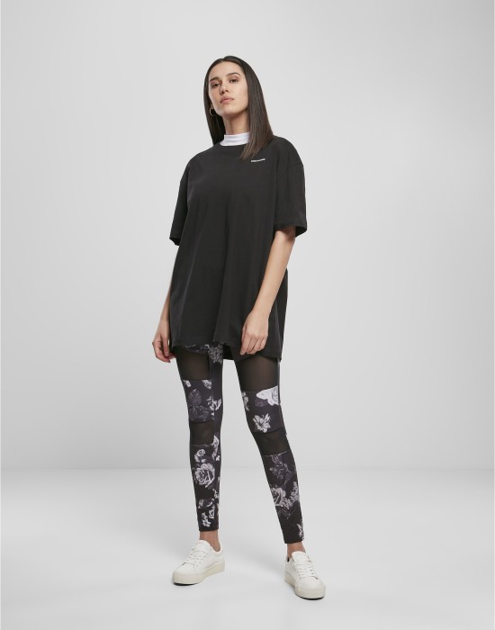 Дамски клин в черно от Urban Classics Ladies Tech Mesh AOP 