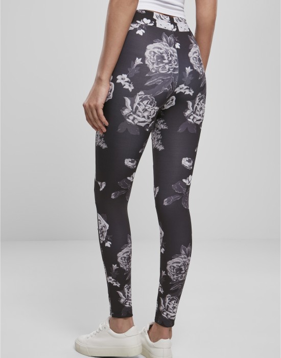 Дамски клин в черно от Urban Classics Ladies Tech Mesh AOP 