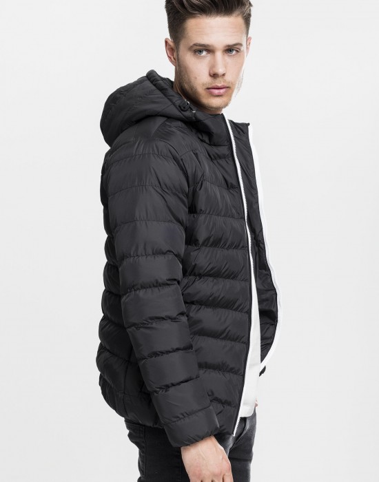 Мъжко зимно яке Urban Classics Basic blkwhtblk