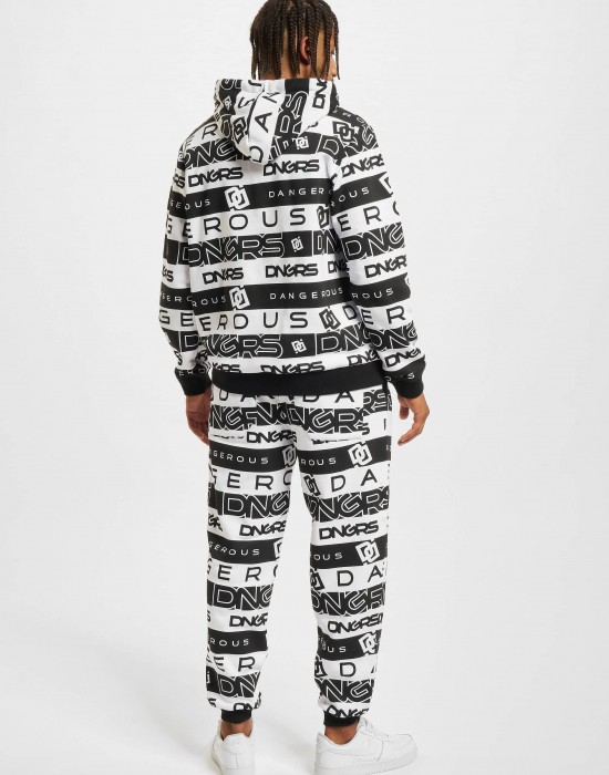 Мъжки анцуг в черно и бяло Dangerous DNGRS Oversized