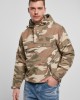 Ветровка с подплата в камуфлажен цвят Brandit Fleece Pull Over Windbreaker light woodland 