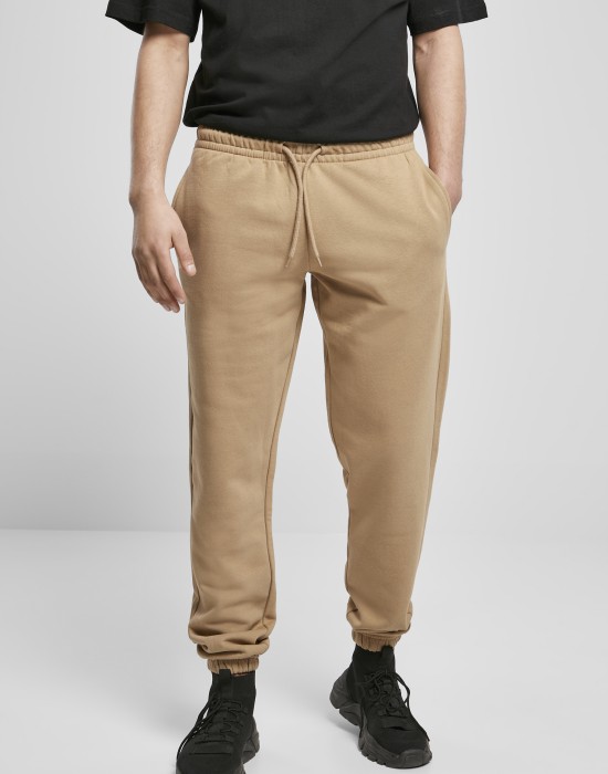 Мъжко долнище в бежов цвят Urban Classics Basic Sweatpants 2.0 