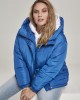 Дамско яке в синьо Urban Classics Ladies Oversized Hooded Puffer 