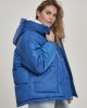 Дамско яке в синьо Urban Classics Ladies Oversized Hooded Puffer 