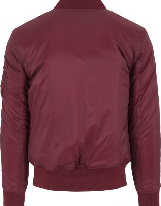 Мъжко яке тип бомбър Urban Classics burgundy в бордо