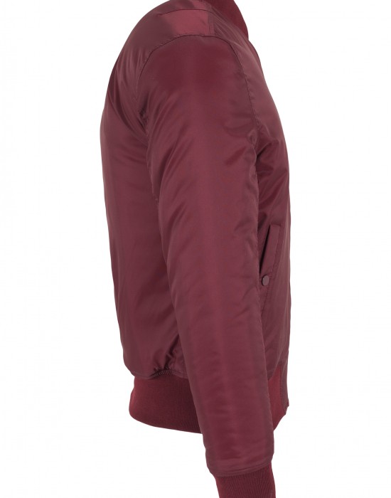 Мъжко яке тип бомбър Urban Classics burgundy в бордо
