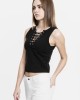 Дамски потник в черен цвят Urban Classics Ladies Lace Up Cropped Top black 