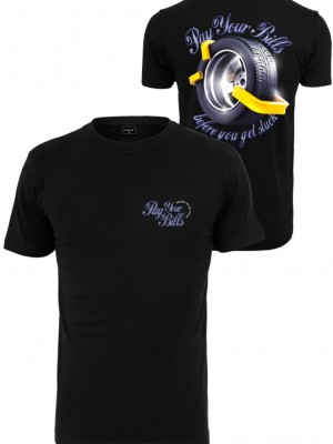 Мъжка тениска в черен цвят Mister Tee Pay Your Bills Tee black 