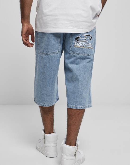Мъжки къси дънкови панталони в син цвят Southpole Denim Shorts mid blue 