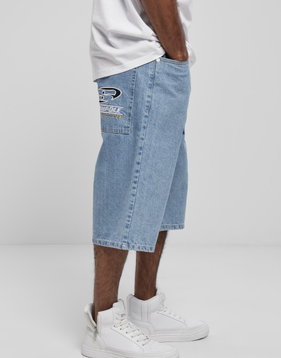 Мъжки къси дънкови панталони в син цвят Southpole Denim Shorts mid blue 