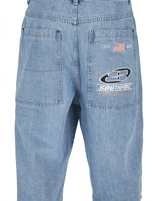 Мъжки къси дънкови панталони в син цвят Southpole Denim Shorts mid blue 