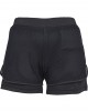 Дамски двуслойни мрежести къси панталони в черно Urban Classics Ladies Double Layer Mesh Shorts
