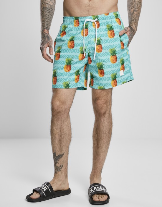 Мъжки плувни шорти Urban Classics, pineapple aop 