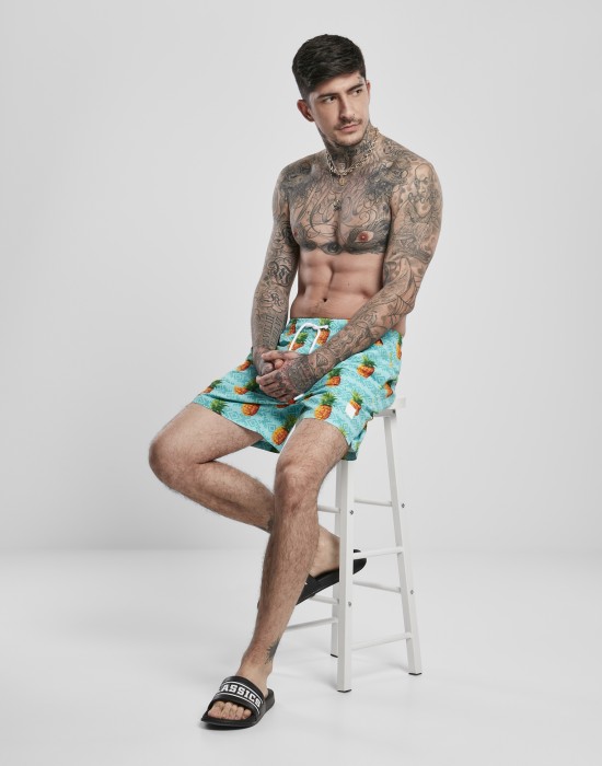 Мъжки плувни шорти Urban Classics, pineapple aop 