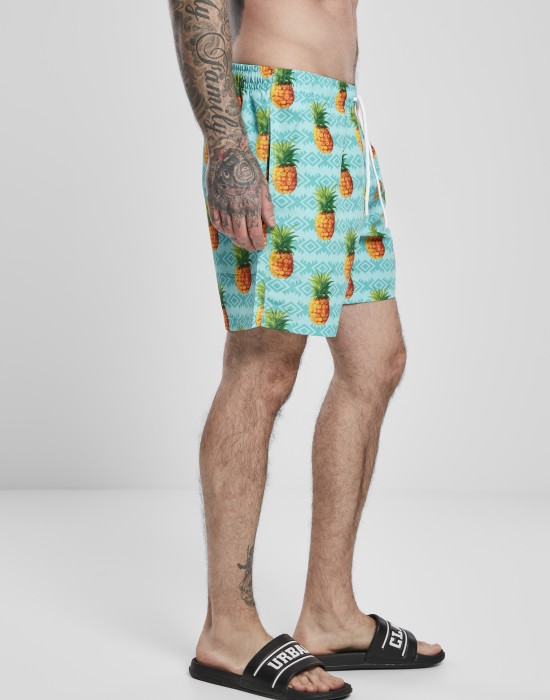 Мъжки плувни шорти Urban Classics, pineapple aop 