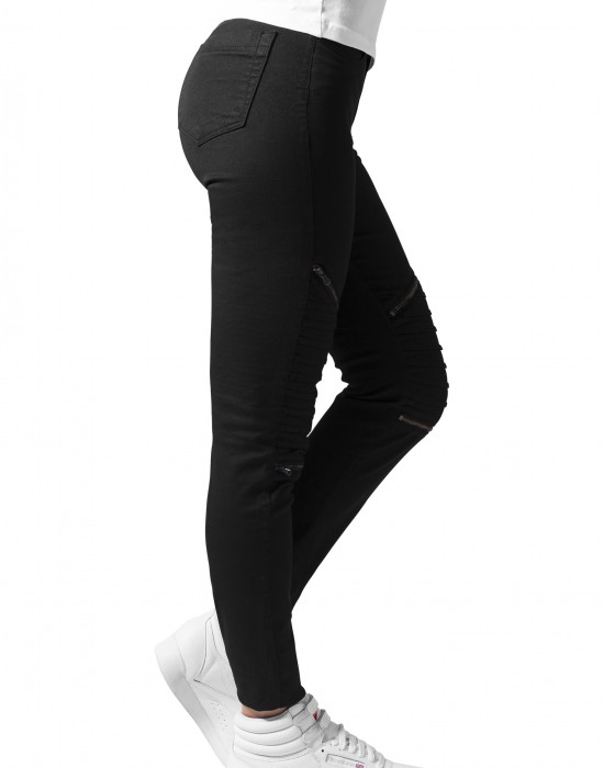 Дамски панталон в черен цвят Urban Classics Ladies Stretch Biker Pants black 