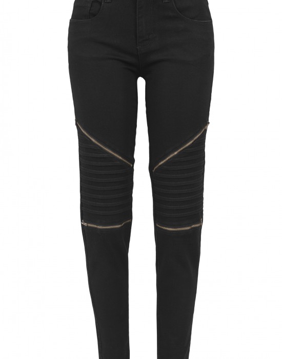 Дамски панталон в черен цвят Urban Classics Ladies Stretch Biker Pants black 