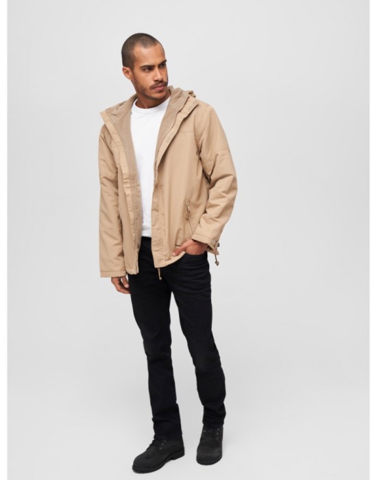 Мъжко яке - ветровка в цвят камел Brandit Windbreaker Frontzip camel 