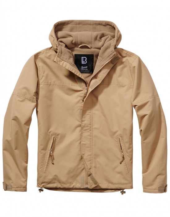 Мъжко яке - ветровка в цвят камел Brandit Windbreaker Frontzip camel 