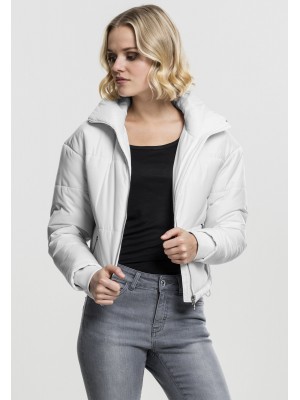 Дамско яке Urban Classics High Neck в бял цвят