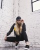 Дамски клин с висока талия Urban Classics в черен цвят