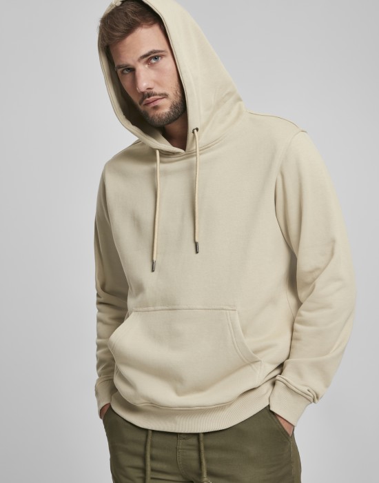 Мъжки суичър в бежово Urban Classics Basic Terry Hoodie