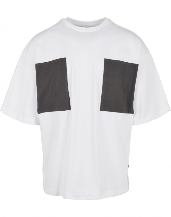 Мъжка тениска в бял цвят Urban Classics Big Double Pocket