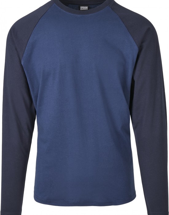 Мъжка блуза Urban Classics LS в синьо darkblue/midnightnavy