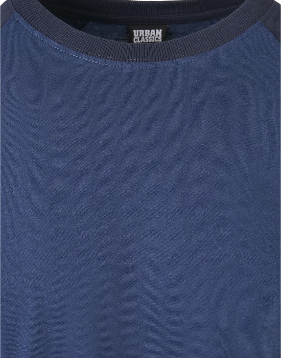 Мъжка блуза Urban Classics LS в синьо darkblue/midnightnavy