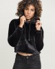 Дамски плюшен суичър Urban Classics в черен цвят