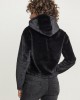 Дамски плюшен суичър Urban Classics в черен цвят